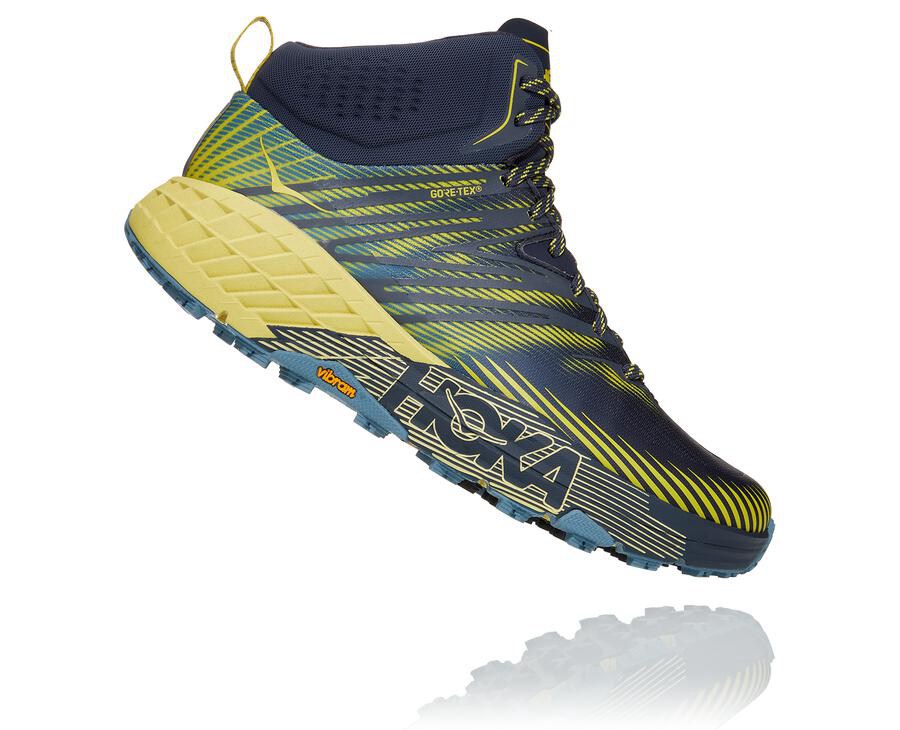 Hoka One One Trailove Tenisky Panske Námornícka Modrá - Speedgoat Mid GORE-TEX 2 - 48670-JWXP